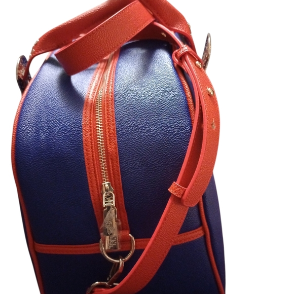 Von Dutch Original Red and Blue Rhinestones DuffleBag, NWT Hard To Find! - Picture 6 of 12